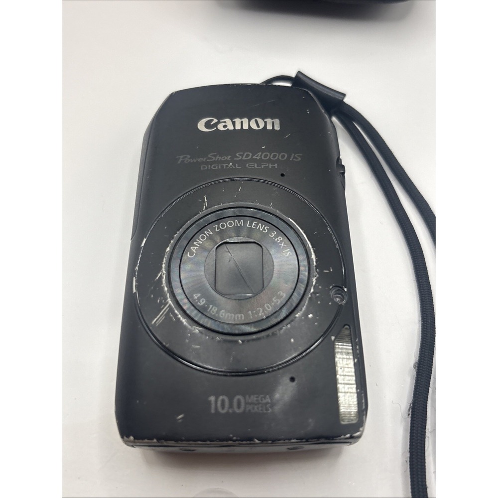 Canon PowerShot SD 4000 IS Digital ELPH 10MP Black Digital Camera Bundle Tested - Picture 16 of 16